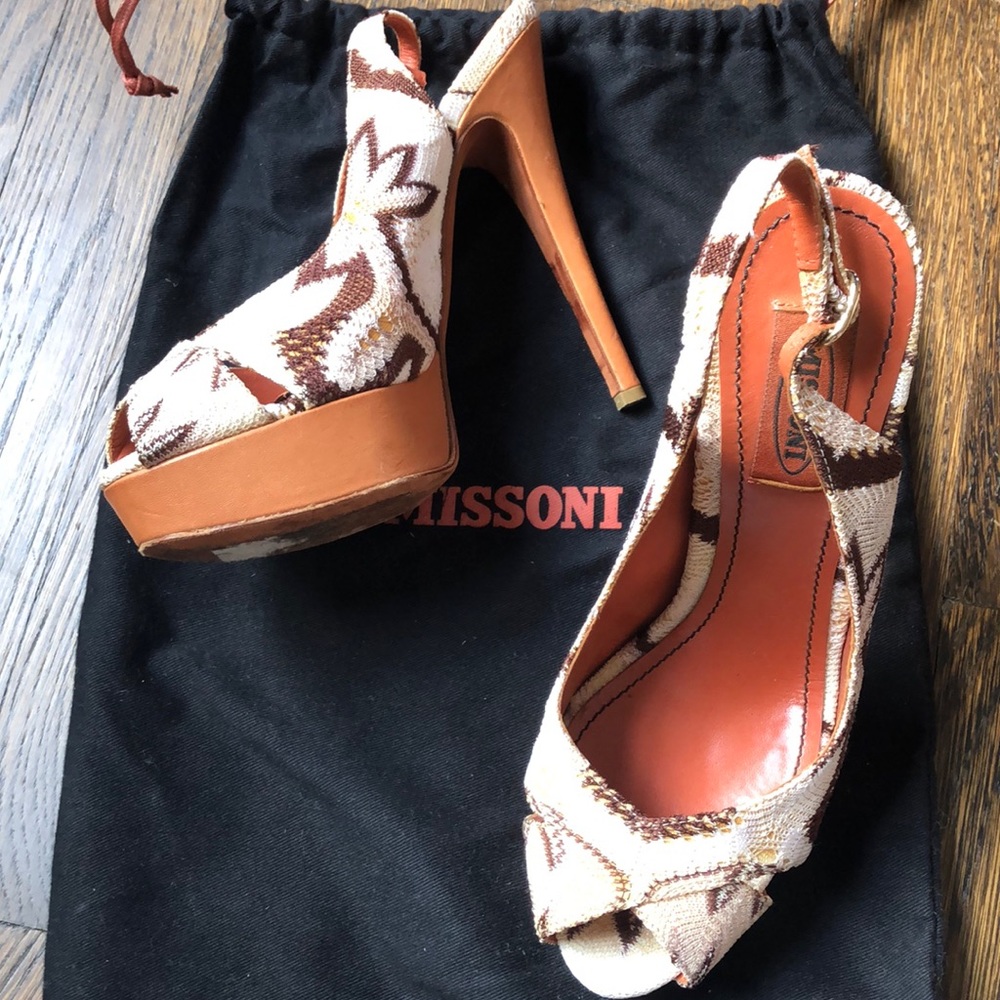 Missoni Multi Color Peep Toe Platform
